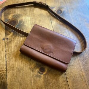 Portland Leather Brown Belt Bag Minimalist Design